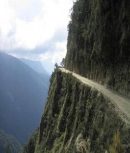 La carretera de la muerte en Bolivia