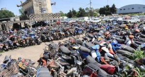 Muchas motos fueron remitidas al corralón en Rosario, Argentina