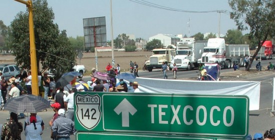 Brigadas viales en el municipio de Texcoco en México