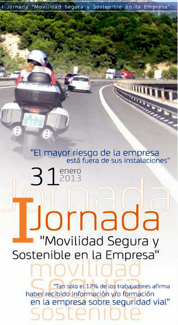 Cartel jornada Movilidad segura en la empresa