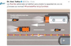 carriles adicionales DGT