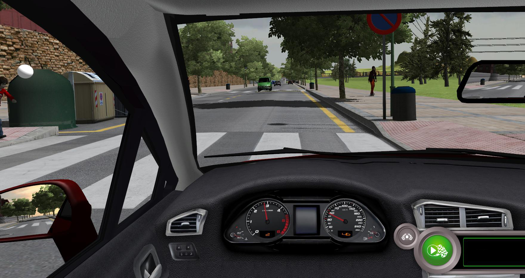 Simulador de autoescuela para la formación de conductores