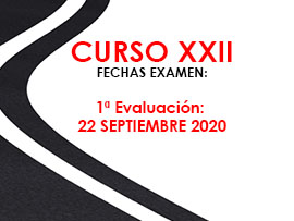 Examen de Profesor de autoescuela 1ª evaluación: 22 de Septiembre 2020